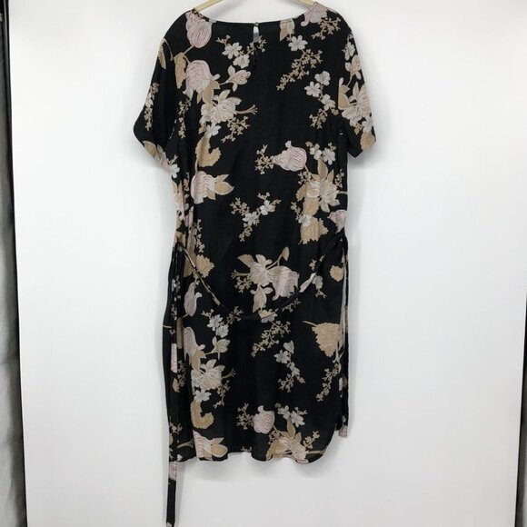 Kaffe  India Kajilli black floral mini dress lace illusion v neck EU 40 - Picture 5 of 16